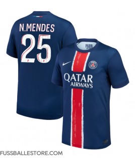 Günstige Paris Saint-Germain Nuno Mendes #25 Heimtrikot 2024-25 Kurzarm